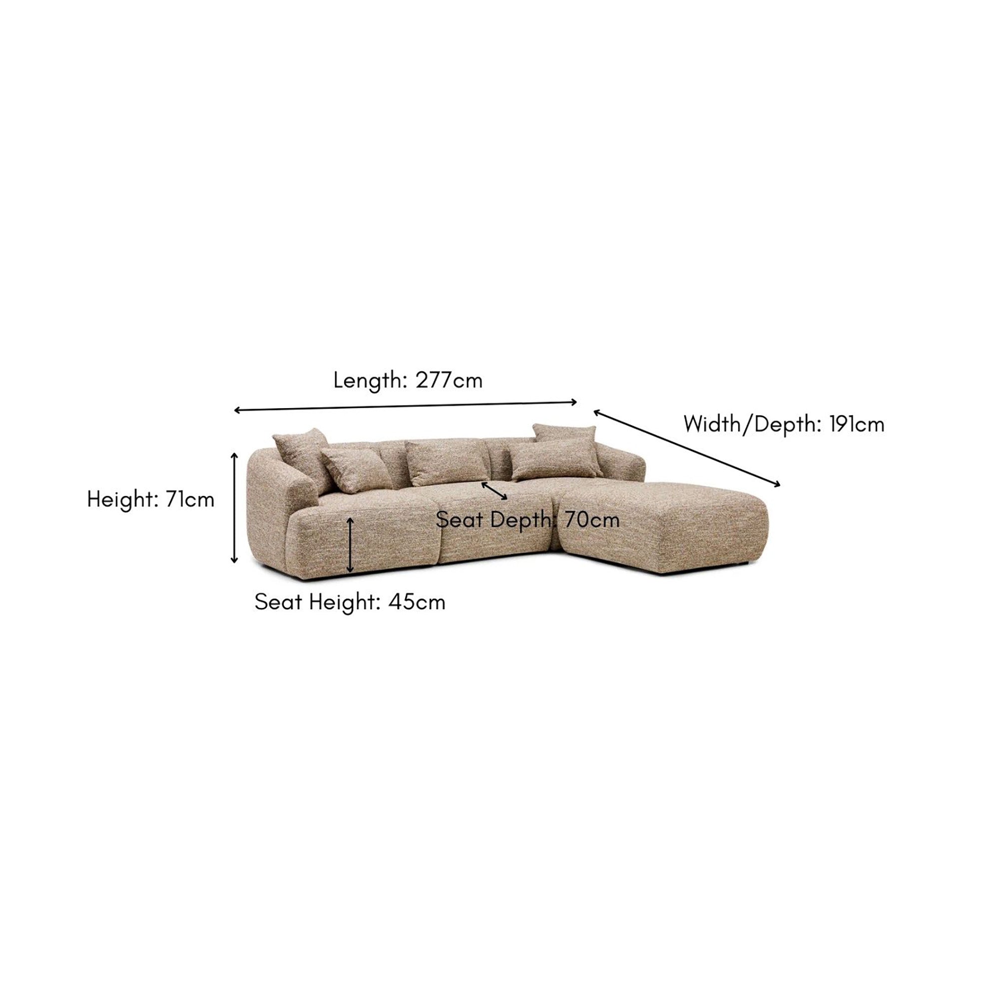 Harris Modular Sofa Desert 3 Seat with Ottoman