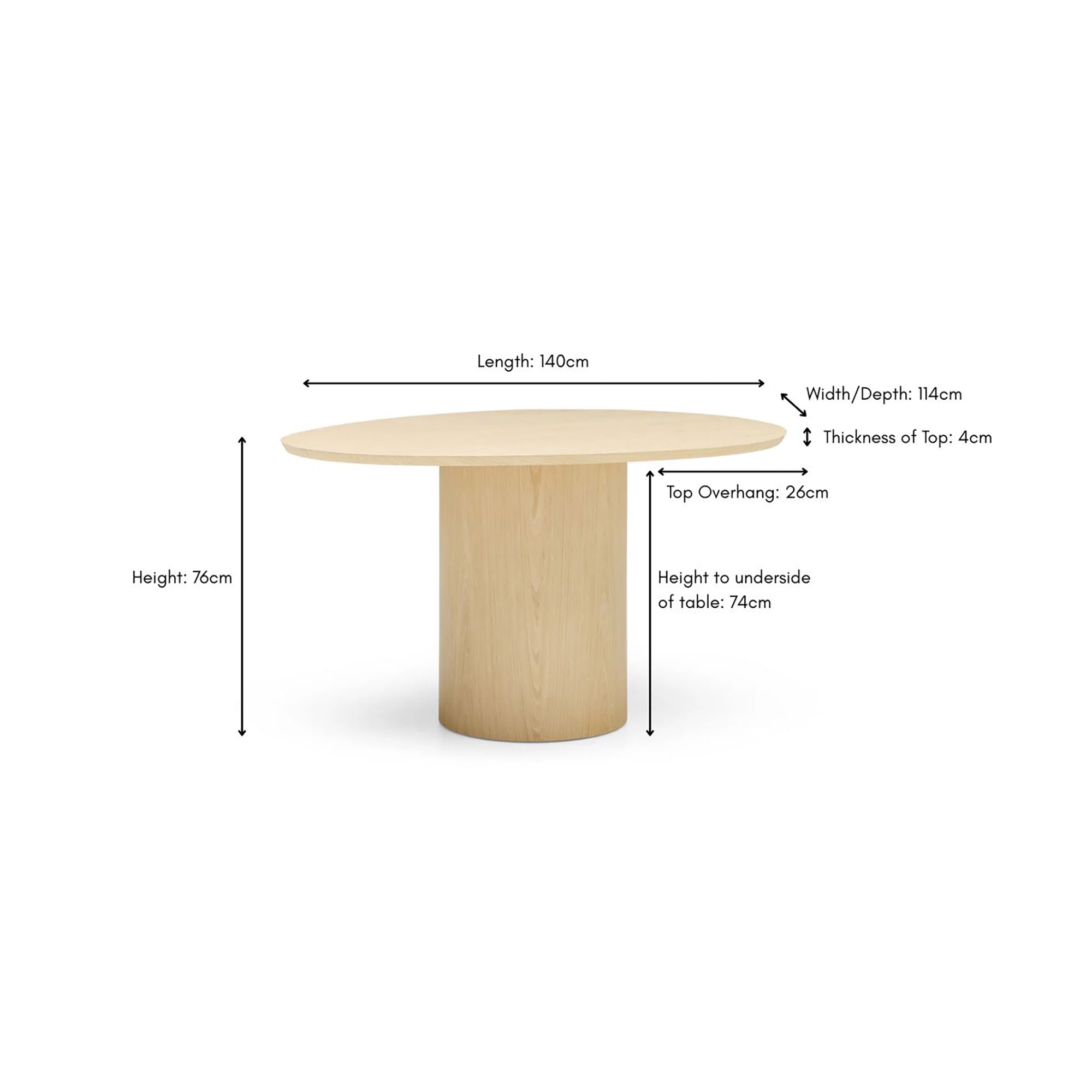 Biku Dining Table Blonde