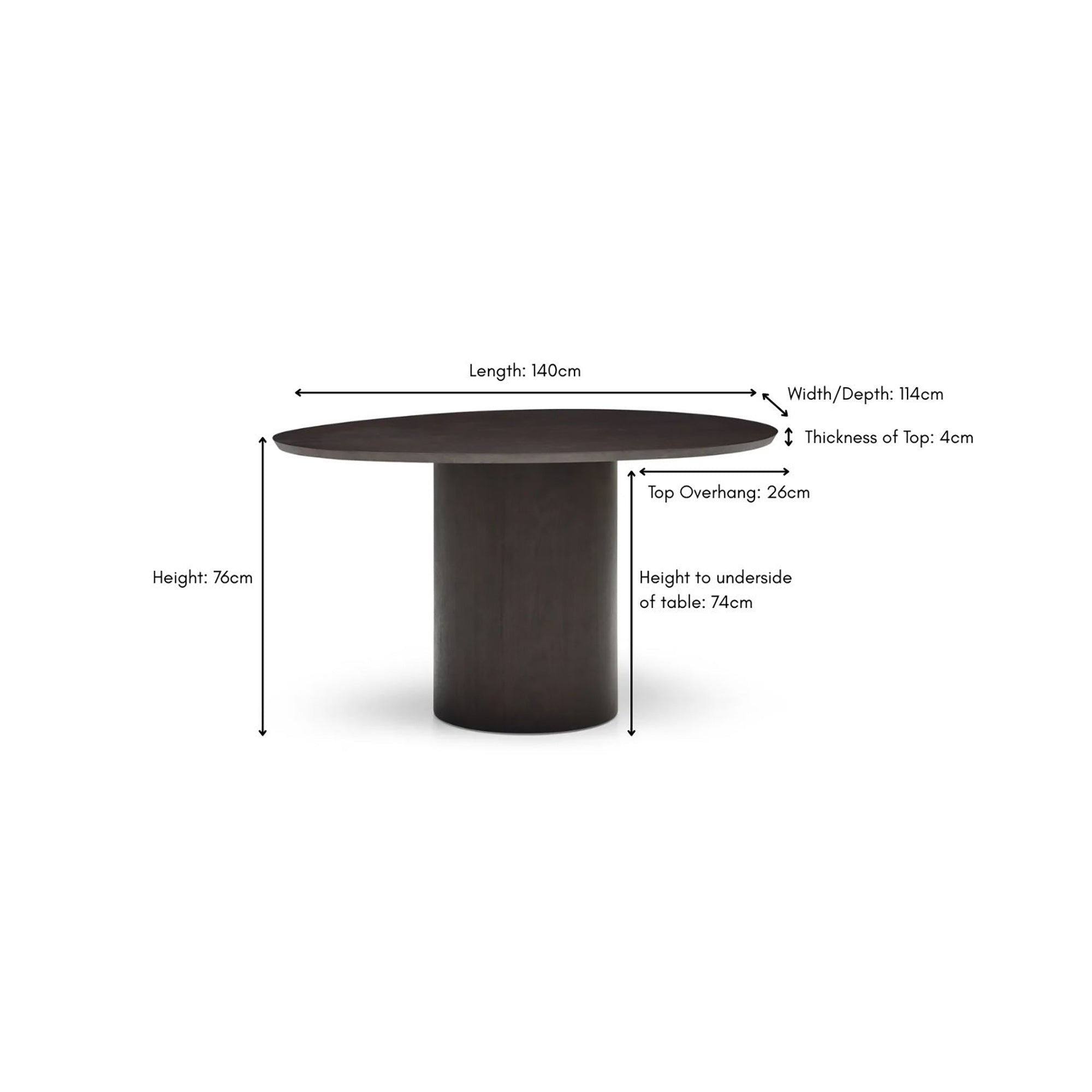 Biku Dining Table Walnut