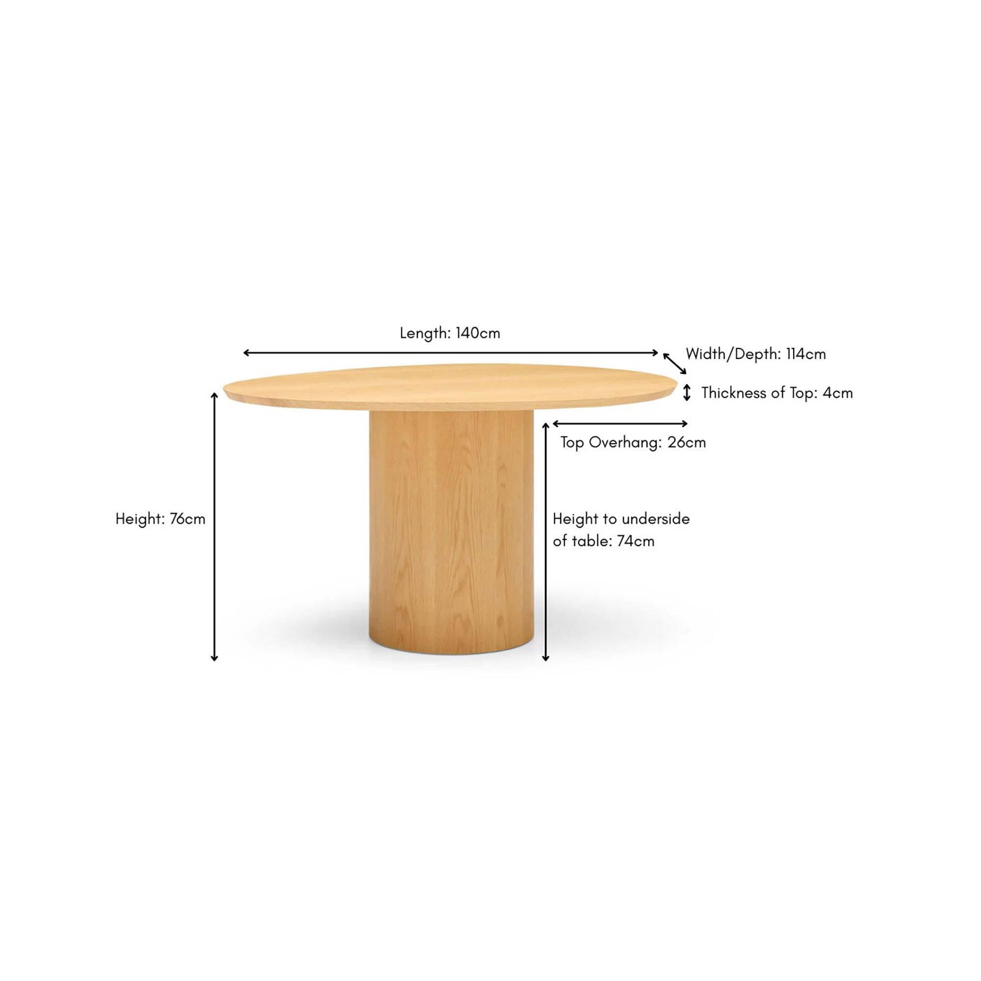 Biku Dining Table Natural