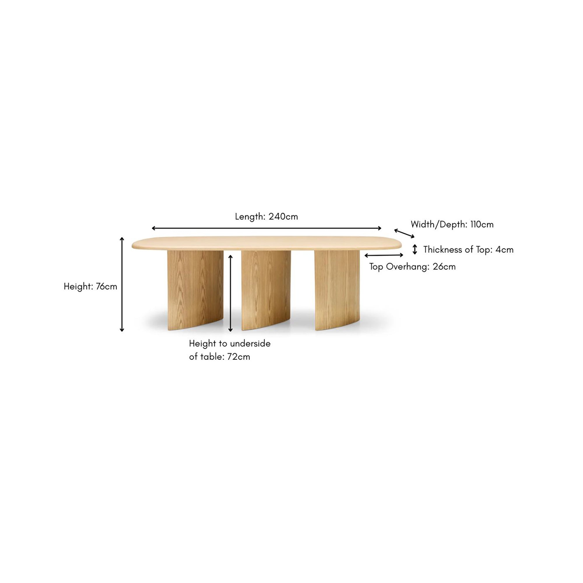 Halo Dining Table Natural Ash
