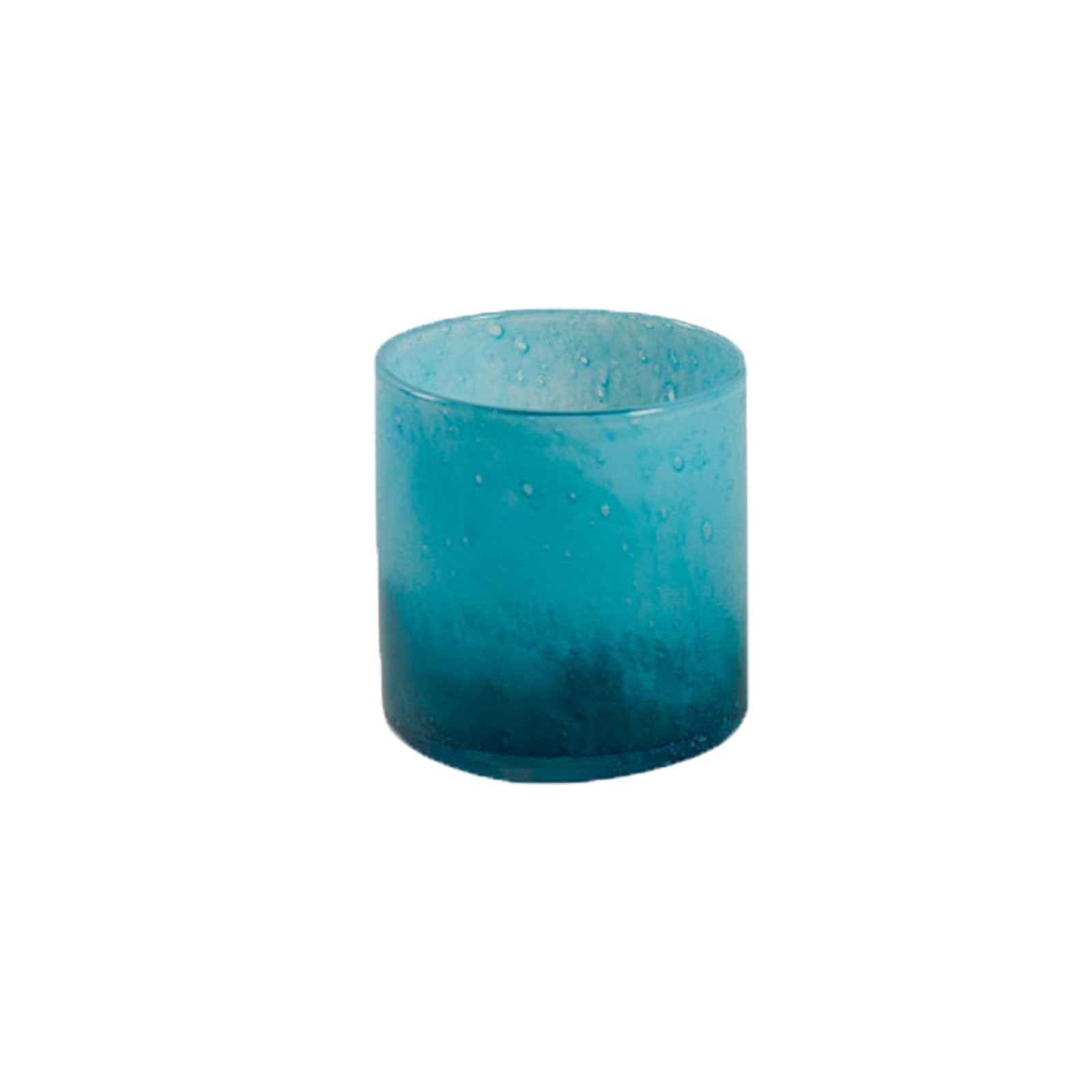 Oceania Blue Glass Votive Large Ocean Blue / H 10 Ø 10 cm