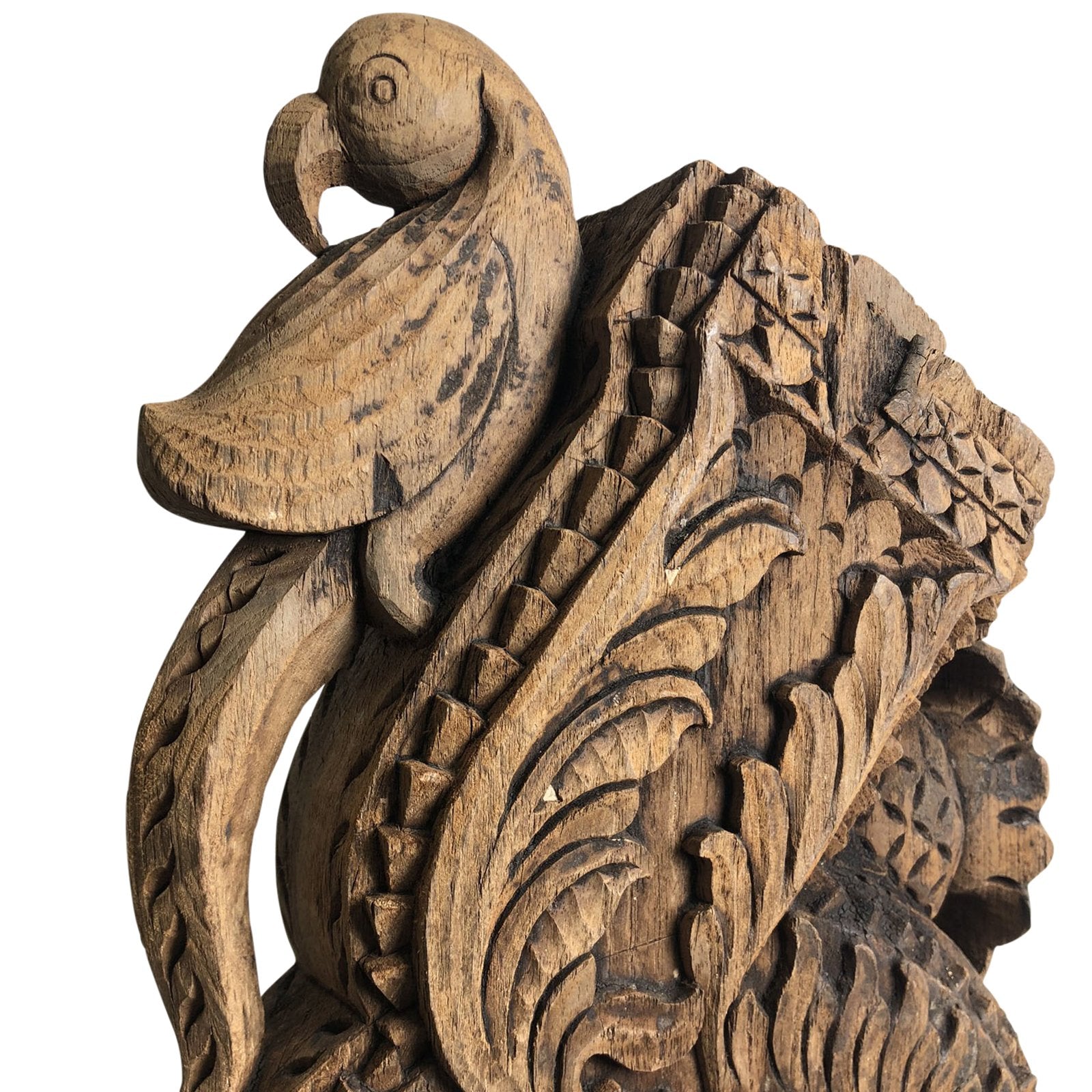 Koriva Bird Carving Large Wood / 92 x 27 x 15 cm